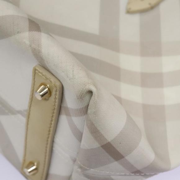 BURBERRY Nova Check Tote Bag PVC Beige Auth ti2855 - Picture 13 of 16